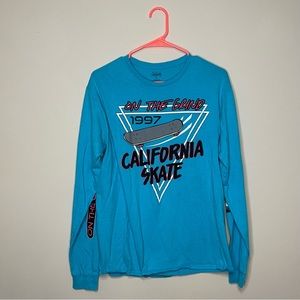 Vintage 1997 City Streets On The Grind California Skate Long Tee Shirt Size M
